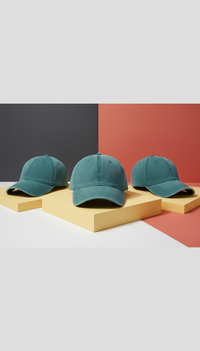 Ocean Teal vintage-wash cap