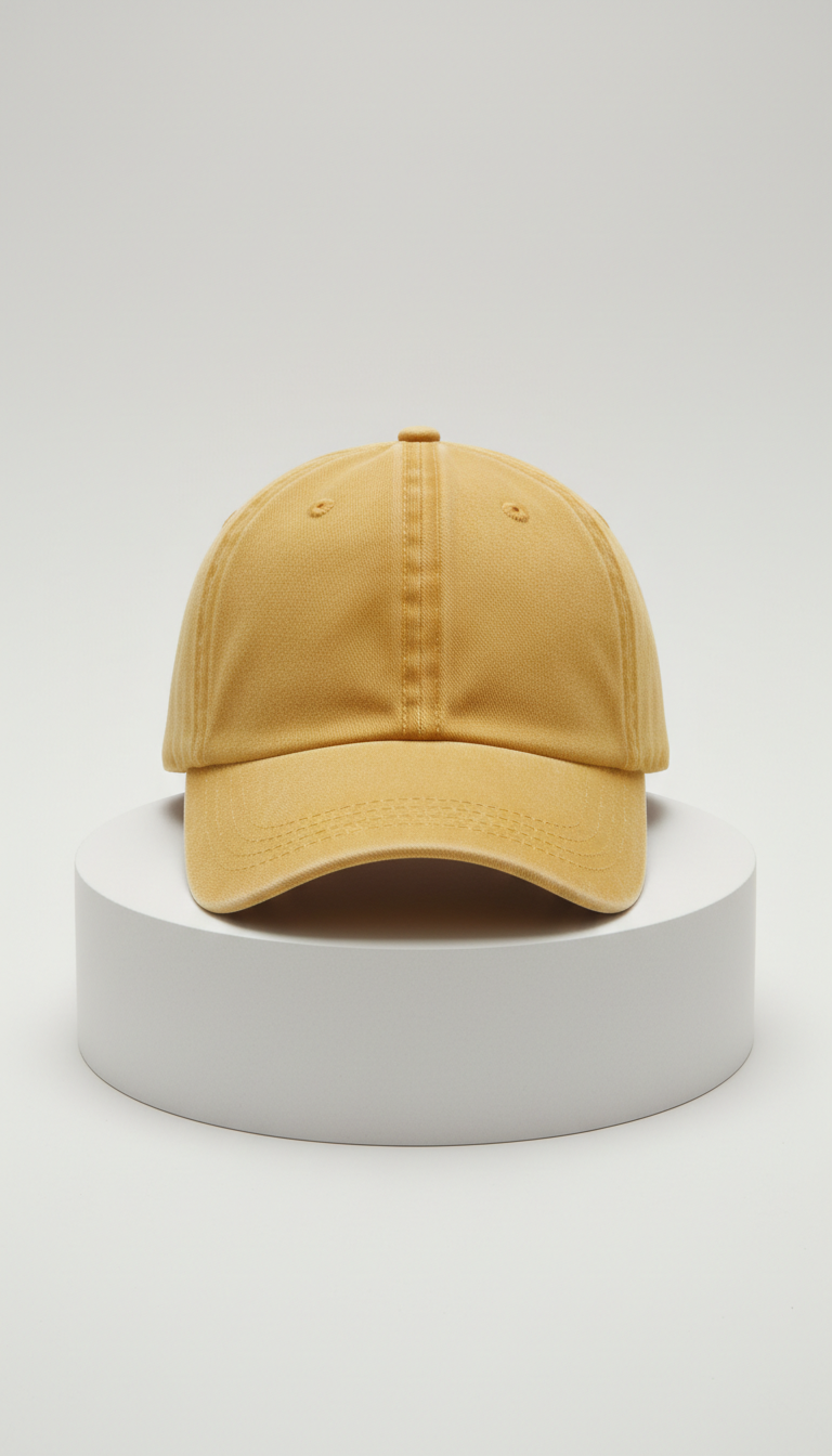 Sunbeam Yellow vintage-wash cap