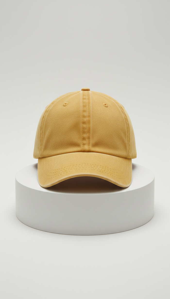 Sunbeam Yellow vintage-wash cap